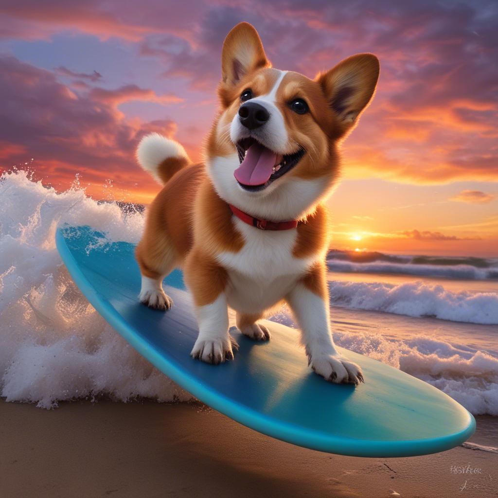 Opie, The Surfing Corgi