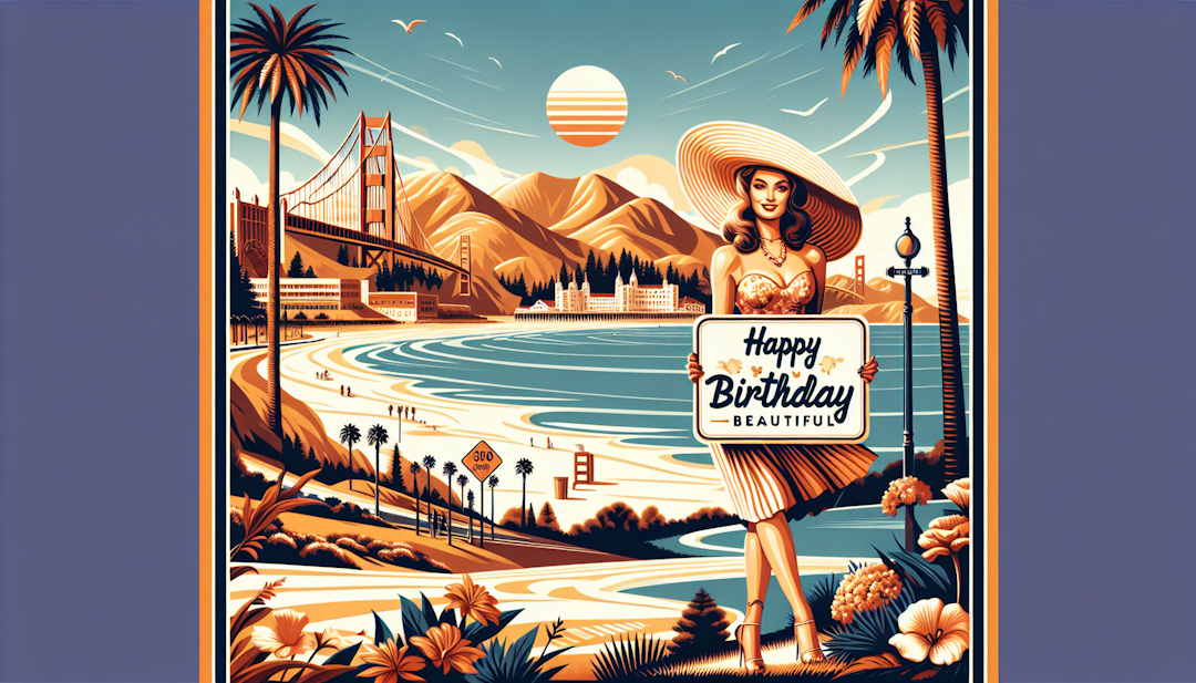 Image poster of a sign for Happy Birthday beautiful