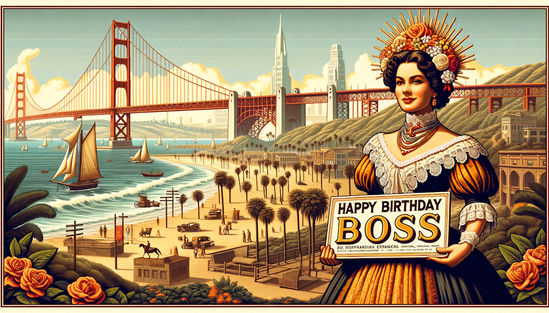 Image poster of a sign for Happy Birthday boss