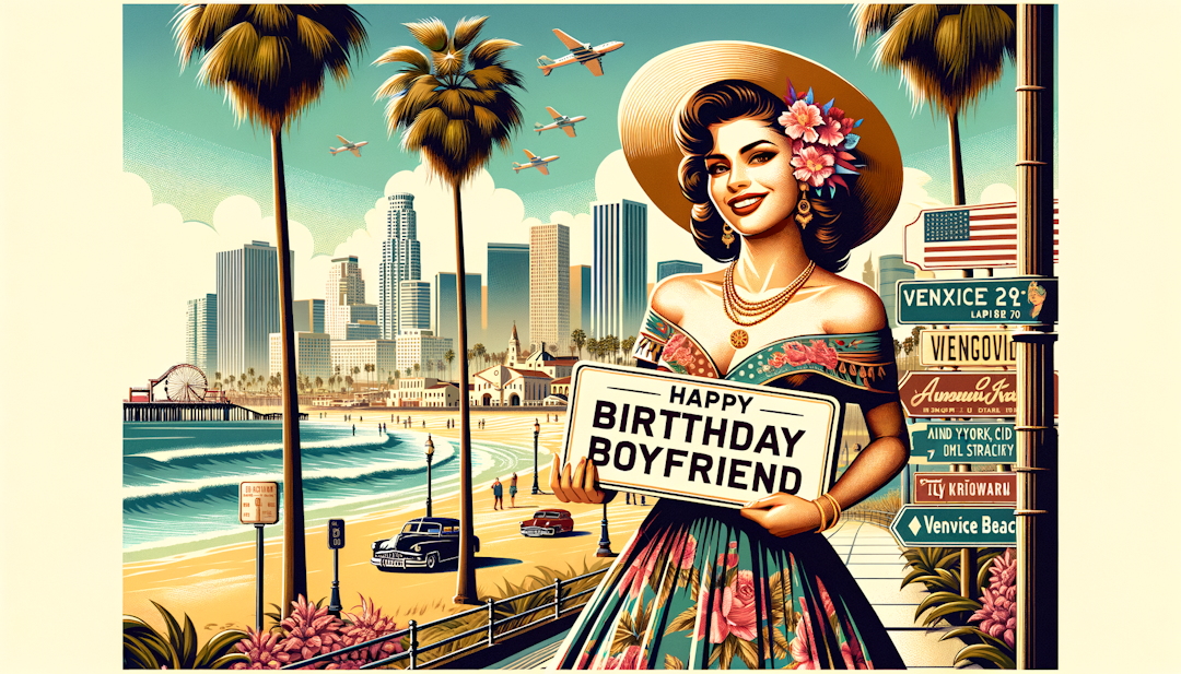Image poster of a sign for Happy Birthday boyfriend
