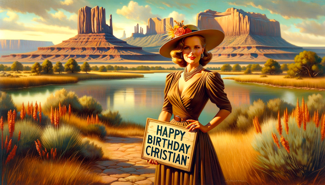 Image poster of a sign for Happy Birthday christian