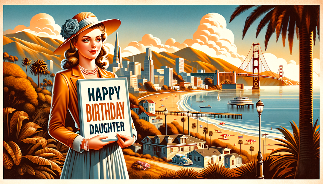 Image poster of a sign for Happy Birthday daughter