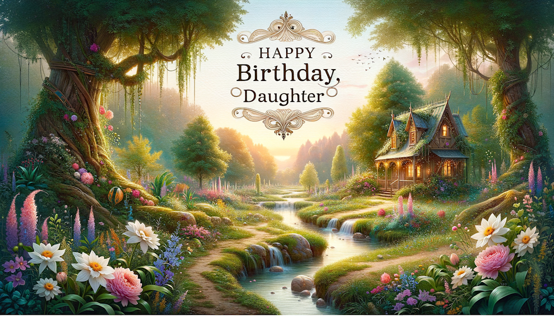 Happy Birthday Daughter Dream House Image