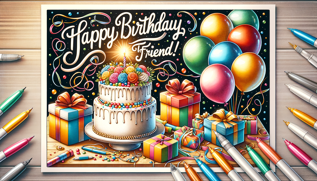 Happy Birthday Friend Balloon Image