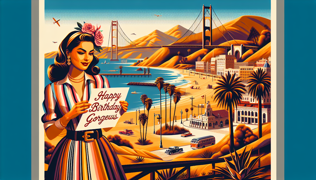 Image poster of a sign for Happy Birthday gorgeous