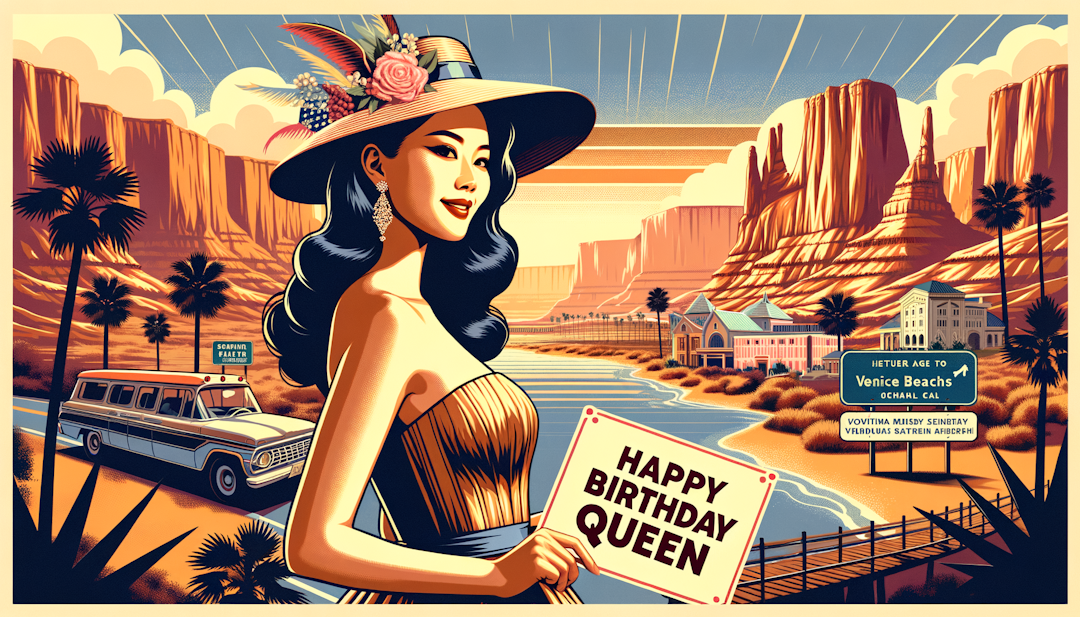 Image poster of a sign for Happy Birthday queen