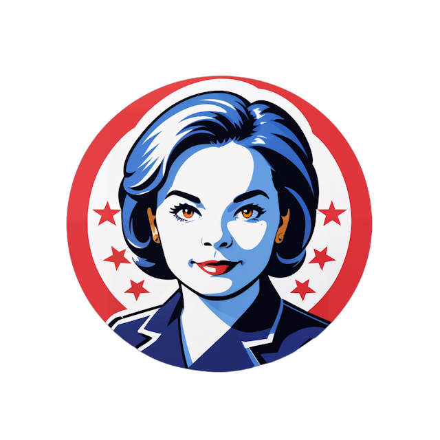 AI generated cartoon sticker for political