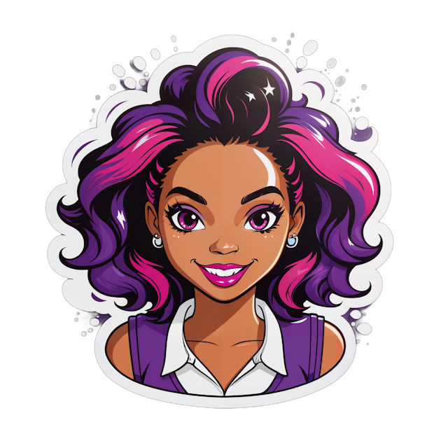 AI generated cartoon sticker for 34 felons and more to go. My hair is flippin 