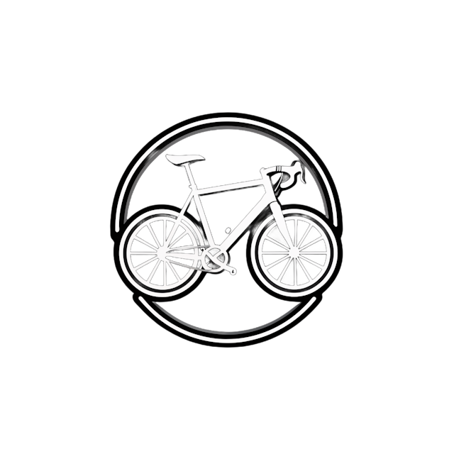 AI generated cartoon sticker for create a minimalist logo for a bicycle shop