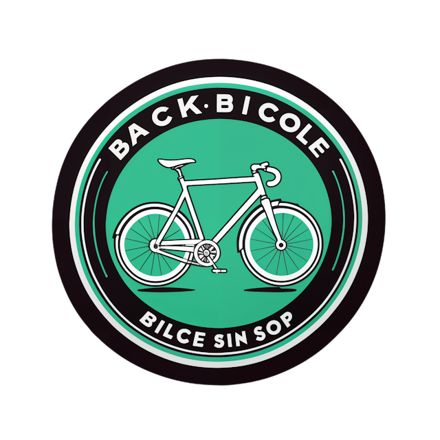 AI generated cartoon sticker for create a  logo for a bicycle shop