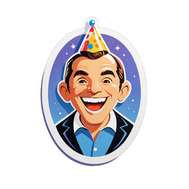 AI generated cartoon sticker for Happy Birthday George