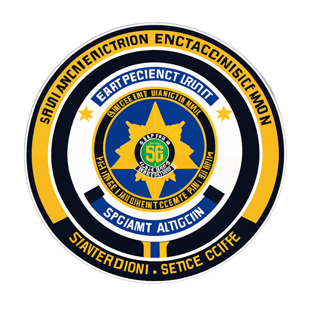 AI generated cartoon sticker for Logo for Traffic Enforcement Unit for the San Andreas Highway Patrol