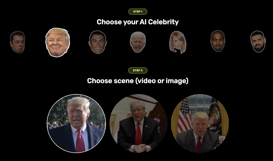 Choosing AI Celebrity Video Messages to Generate