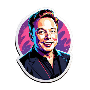 AI Sticker of Elon Musk