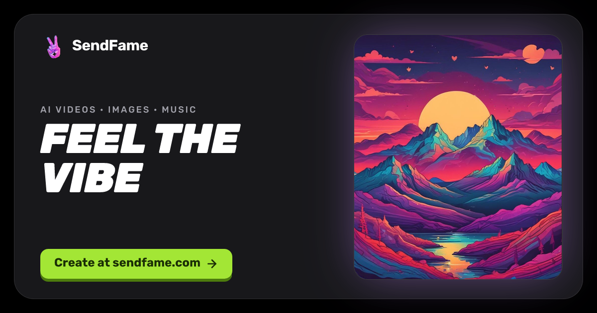 Feel The Vibe | AI Music Generator Studio by SendFame