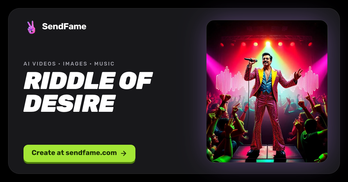 Riddle of Desire | AI Music Generator Studio by SendFame