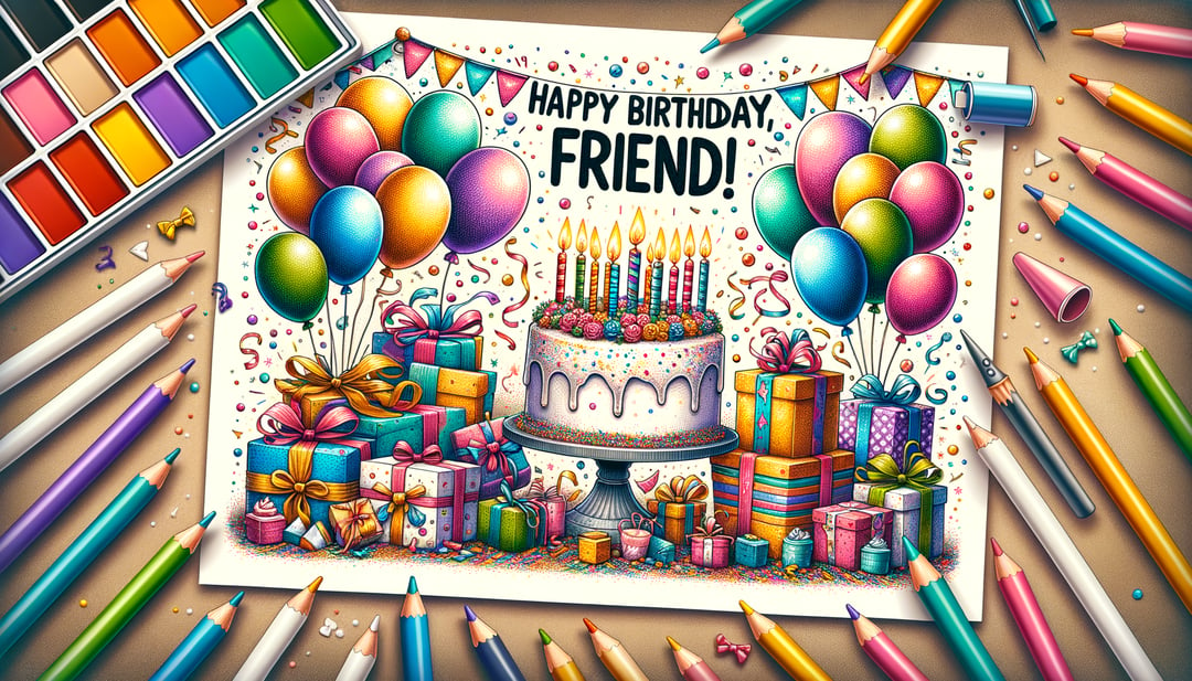 Happy Birthday Friend PostCard Image