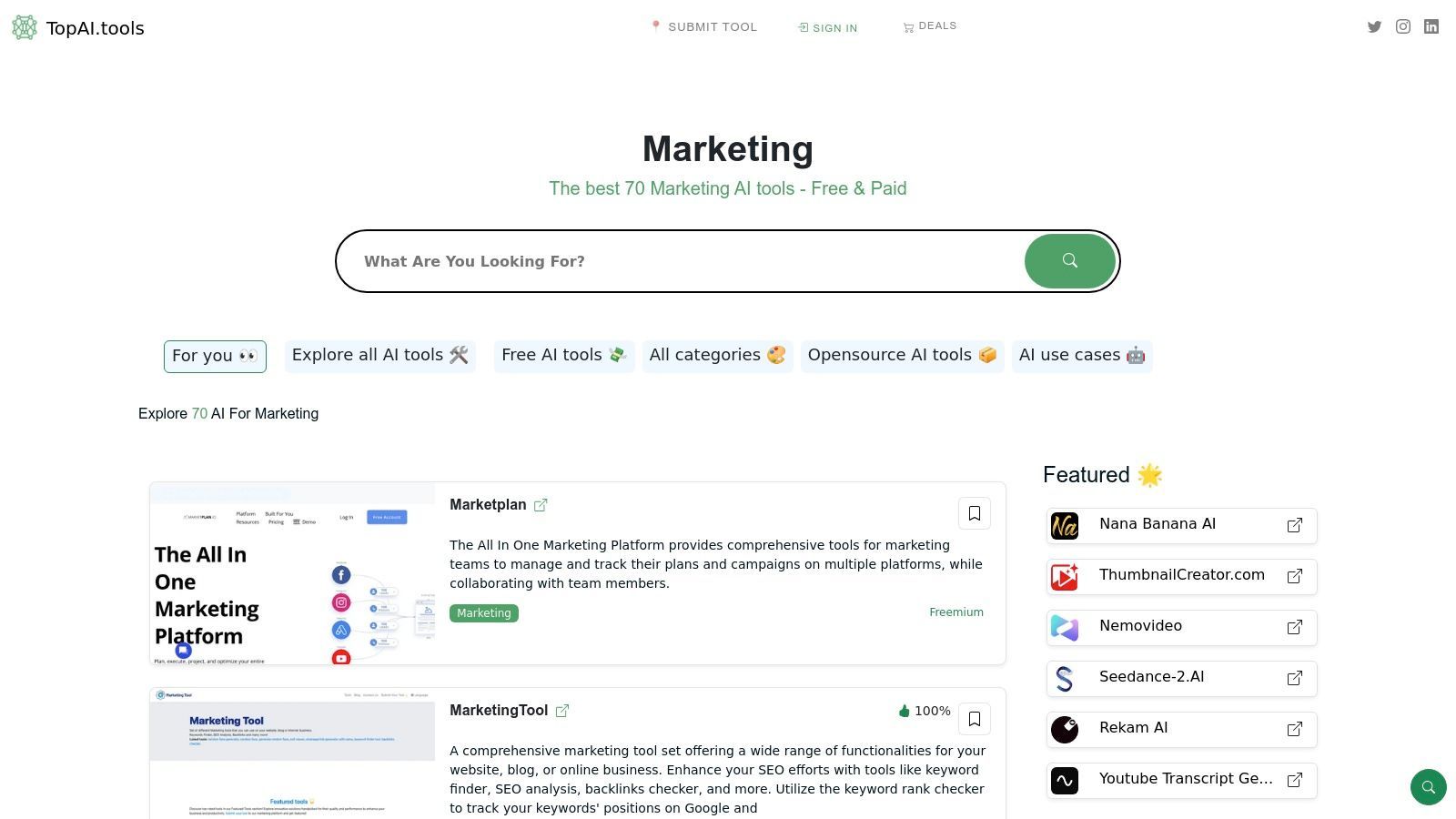 TopAI.tools — Marketing category
