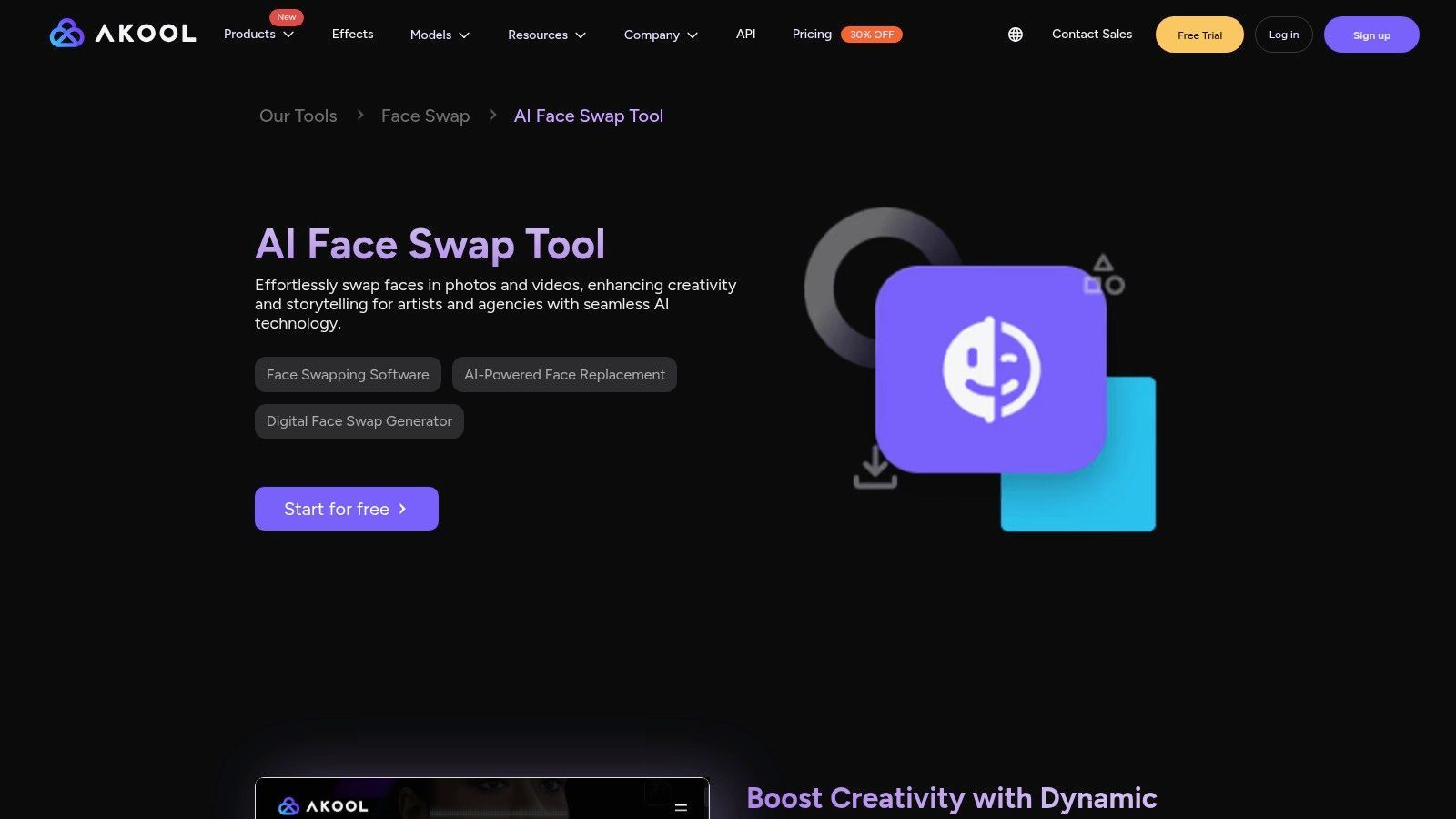 Akool Face Swap (Akool Creative AI Studio)