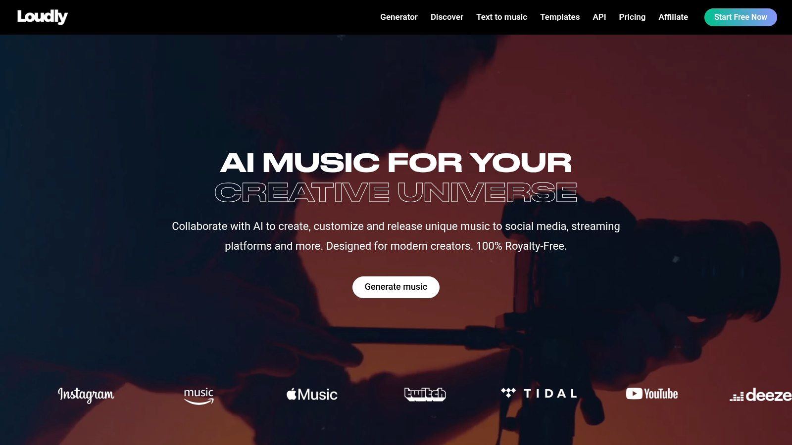 Loudly AI Music Generator