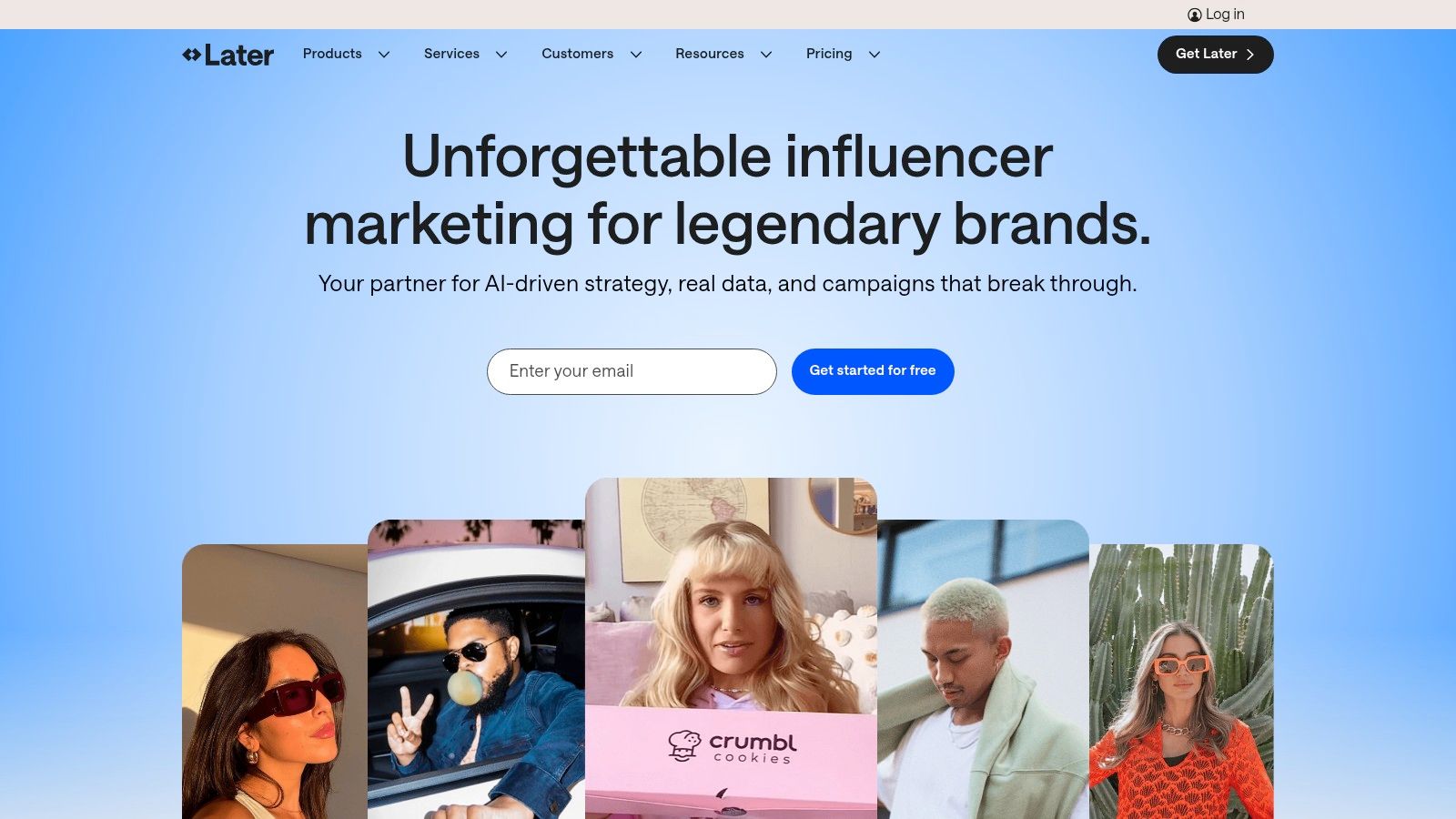 Later's AI-powered influencer marketing platform for predictive performance