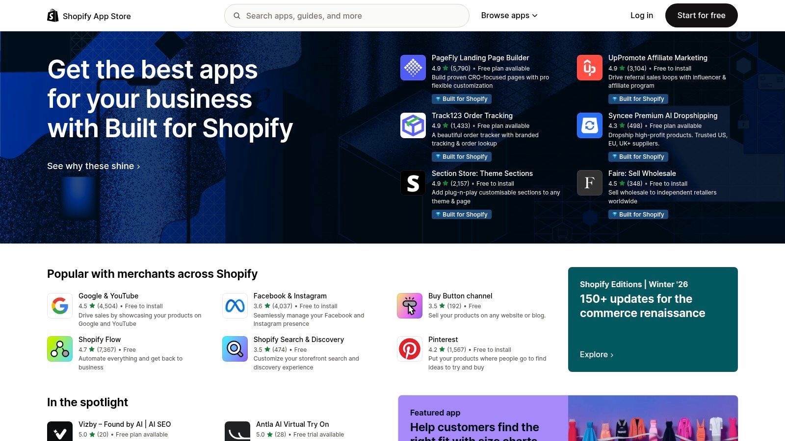 Shopify App Store — AI Marketing Apps