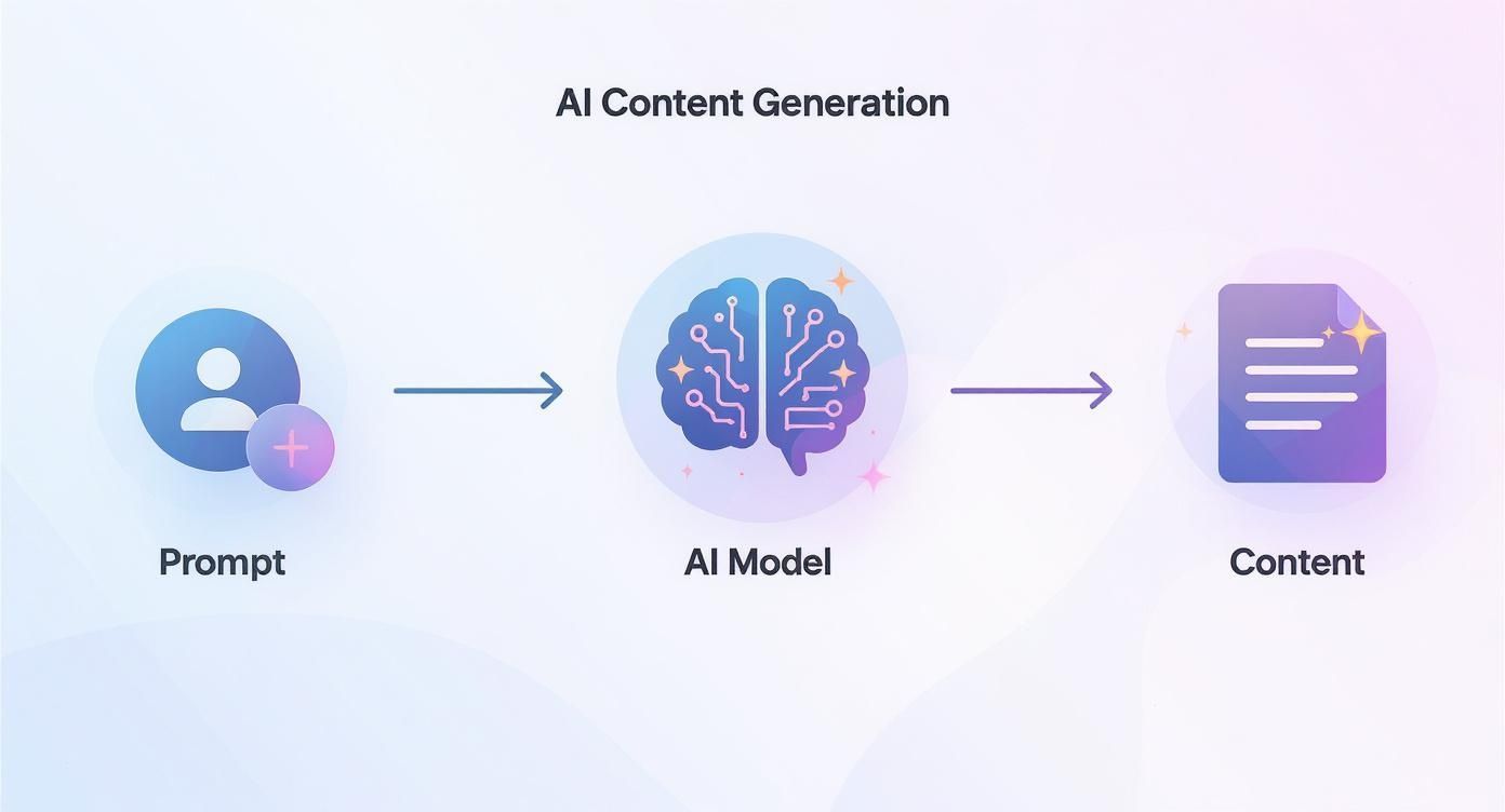 Infographic about what is ai generated content