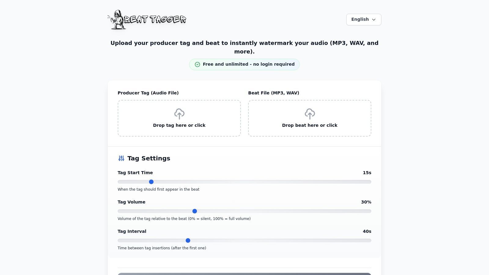 BeatTagger.com – Free Online Beat Watermarker