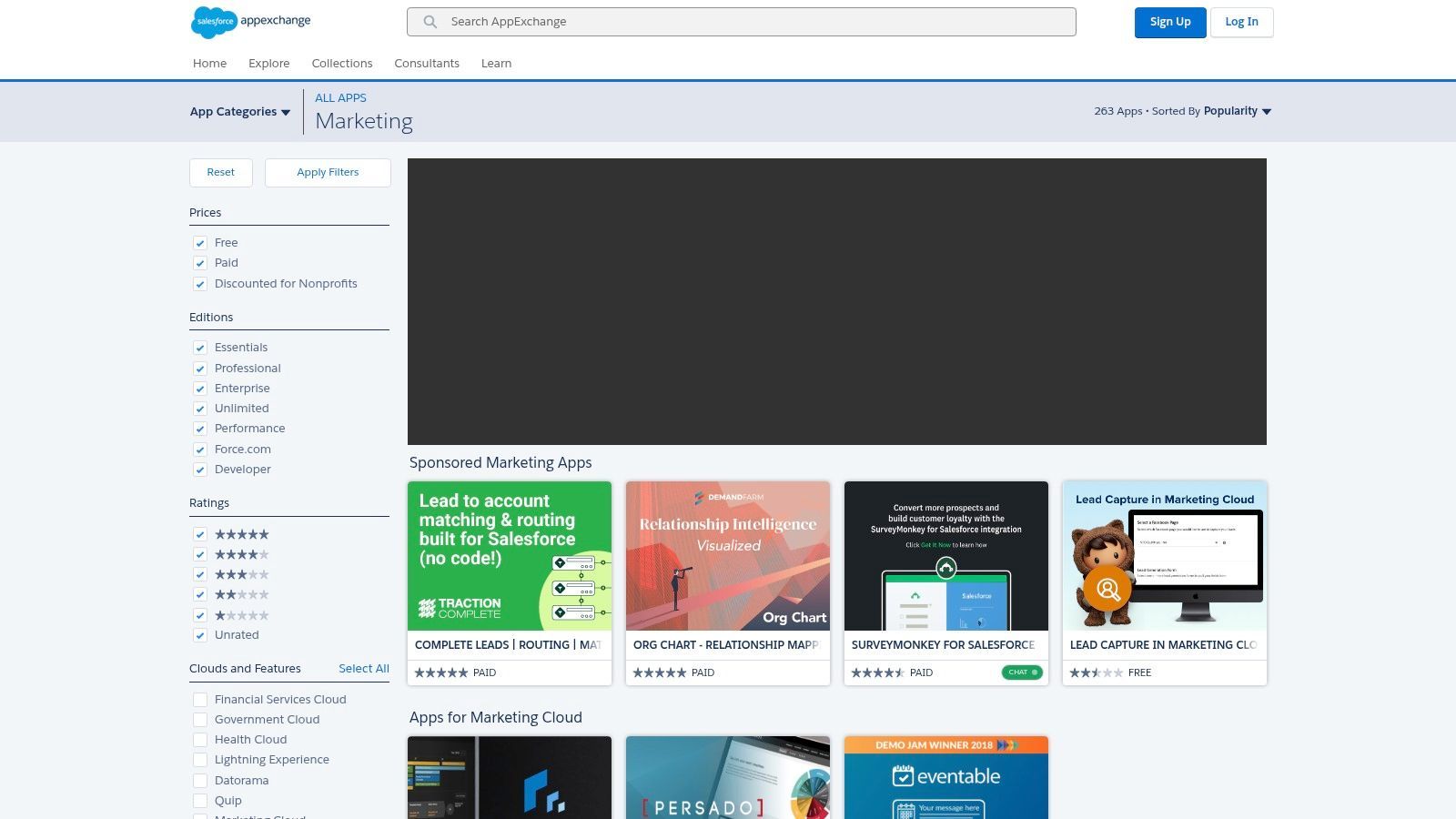 Salesforce AppExchange — Marketing apps (plus AgentExchange)
