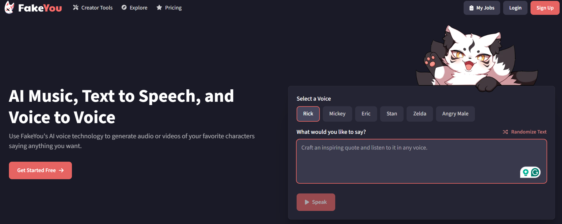 FakeYou - Kits AI Alternative