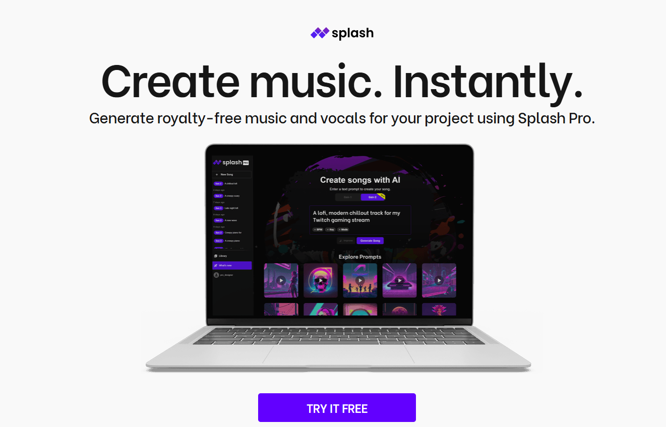 Splash Pro - Best AI Generated Music