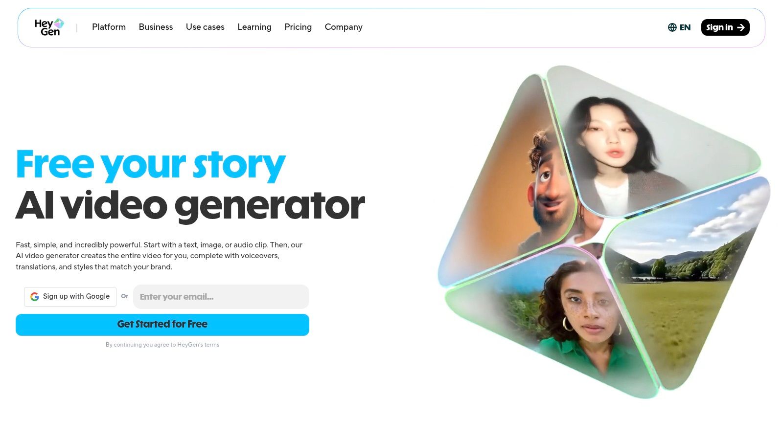 An AI-generated video showing a person speaking, created using HeyGen's AI image to video tool.