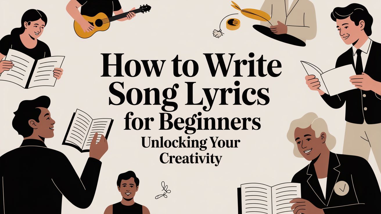 Poster image for How to Write Song Lyrics for Beginners Unlocking Your Creativity