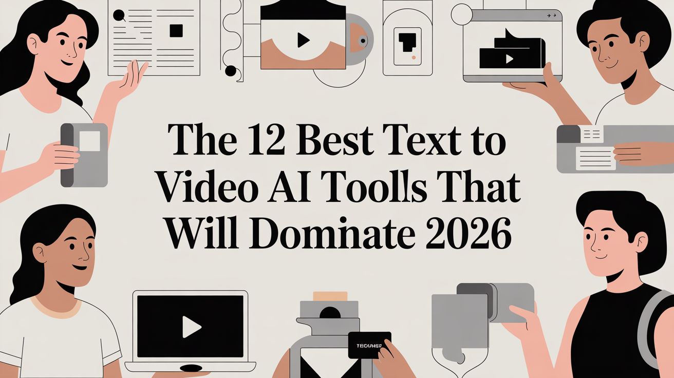 Poster image for The 12 Best Text to Video AI Tools That Will Dominate 2026