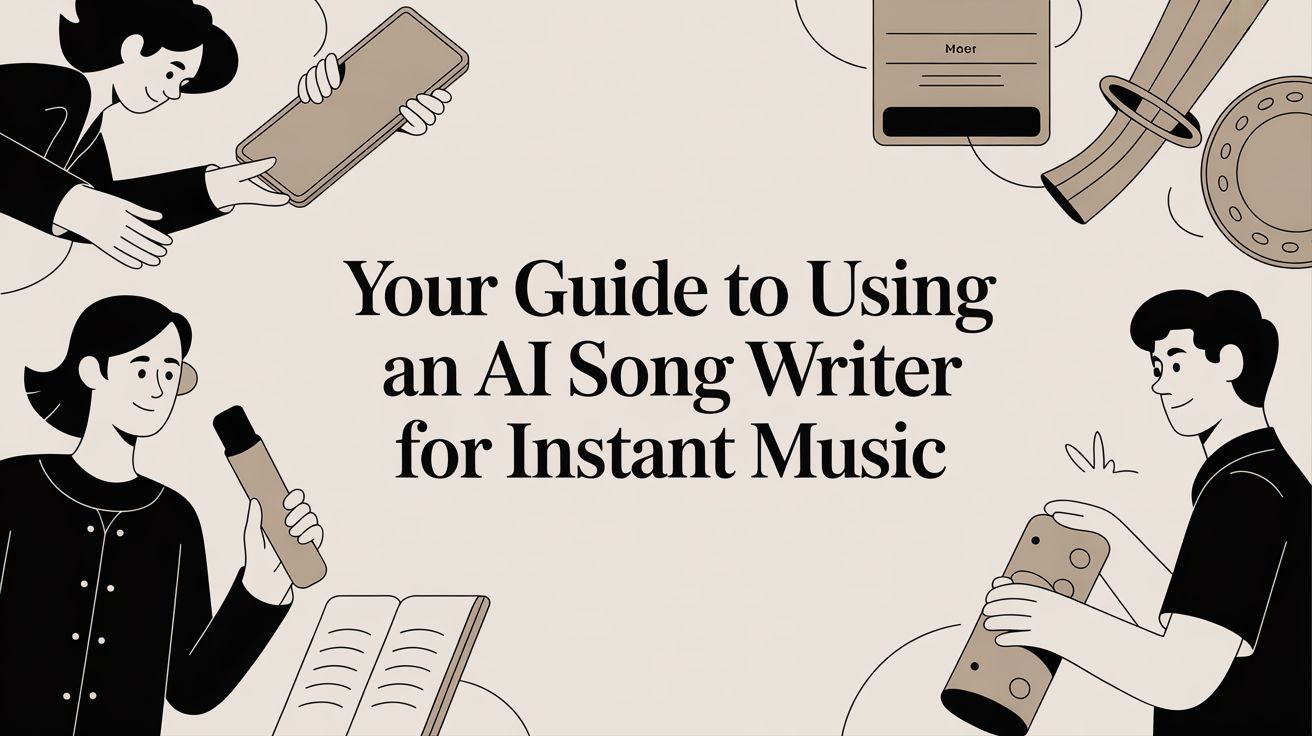 Poster image for Your Guide to Using an AI Song Writer for Instant Music