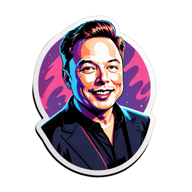 AI Sticker of Elon Musk