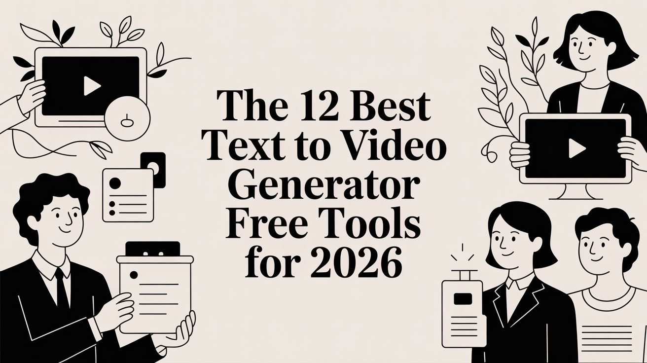 The 12 Best Text to Video Generator Free Tools for 2026