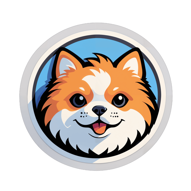 AI generated cartoon sticker for pet