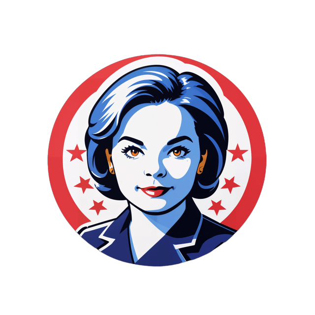 AI generated cartoon sticker for political