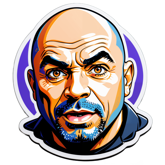 AI generated cartoon sticker for joe rogan meme