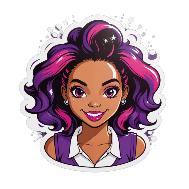 AI generated cartoon sticker for 34 felons and more to go. My hair is flippin 