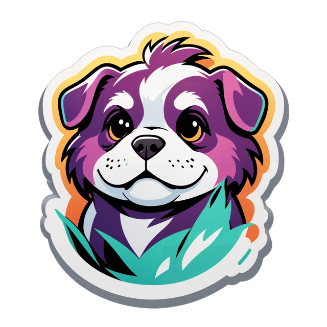 AI generated cartoon sticker for pet