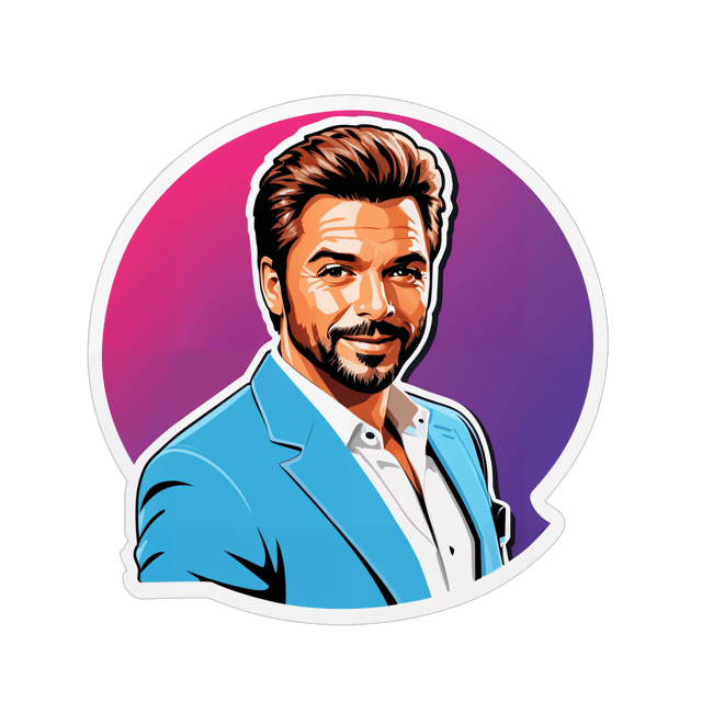 AI generated cartoon sticker for celebrity