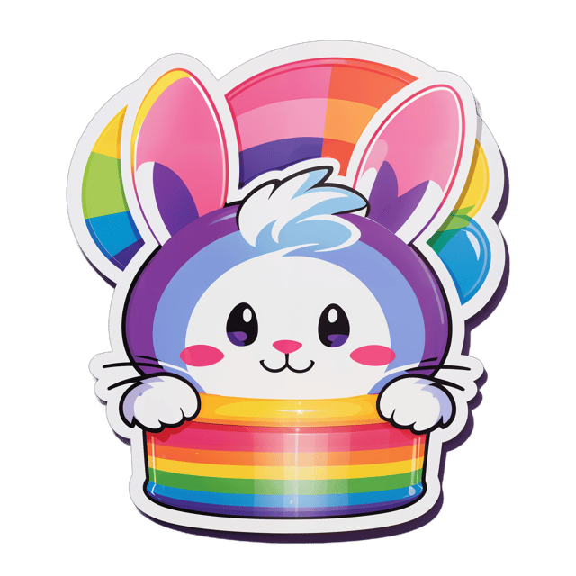 AI generated cartoon sticker for Gay Puck Bunny