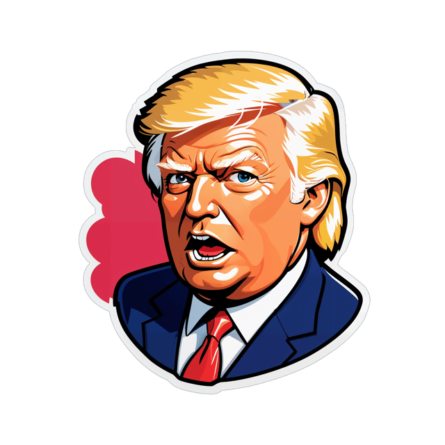 AI generated cartoon sticker for Donald Trump think you are stupid
















