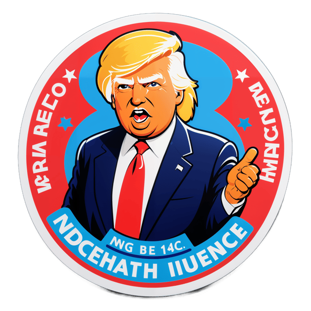 AI generated cartoon sticker for Donald Trump + no health insurance




