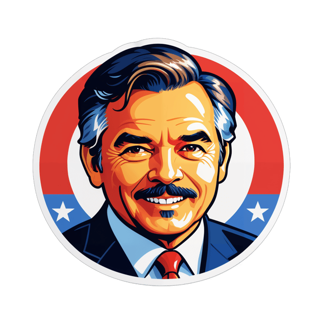 AI generated cartoon sticker for political