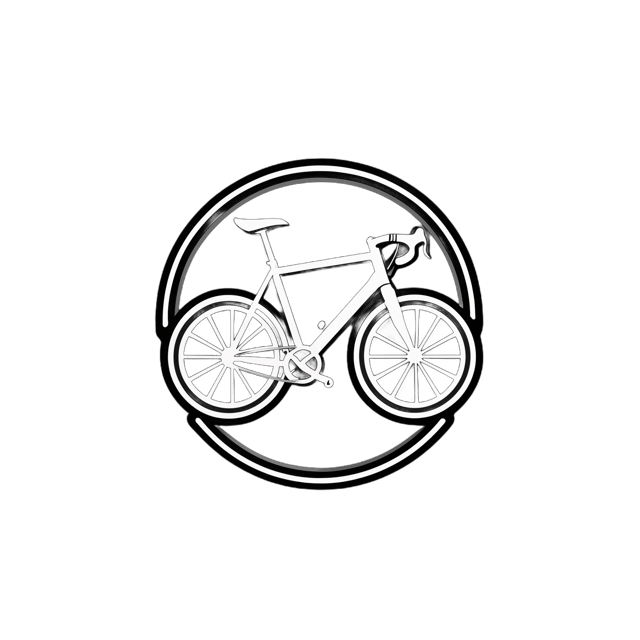 AI generated cartoon sticker for create a minimalist logo for a bicycle shop