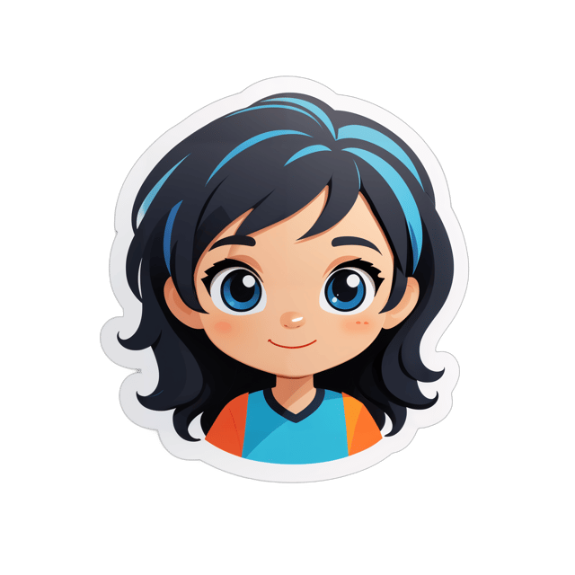 AI generated cartoon sticker for avatar