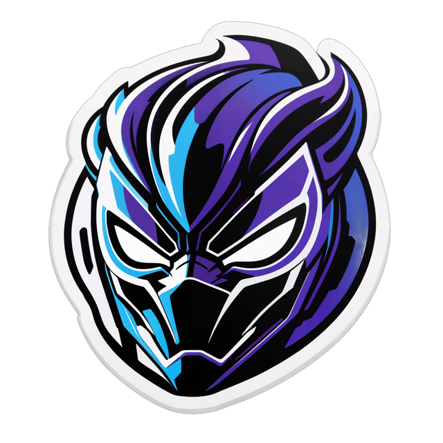 AI generated cartoon sticker for T’Challa